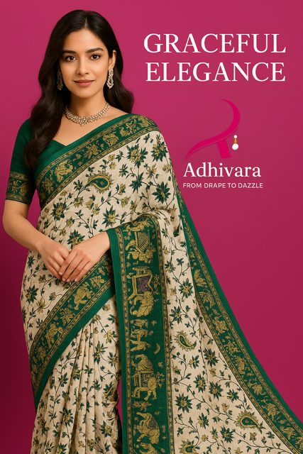: 🌿 Coconut Thread Hand Crafted Saree