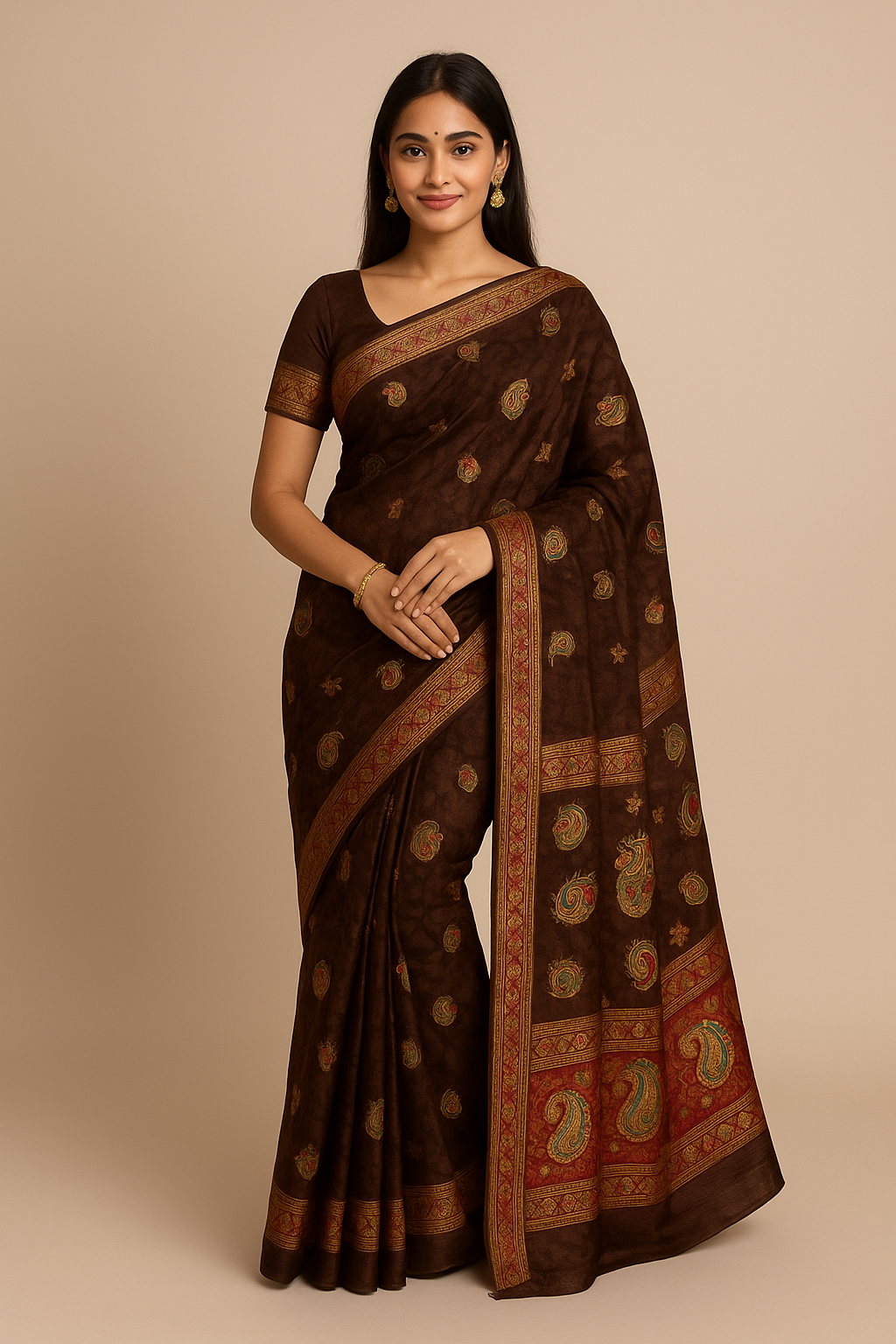 Pashmina Feel Soft Silk Saree with unstitched blouse