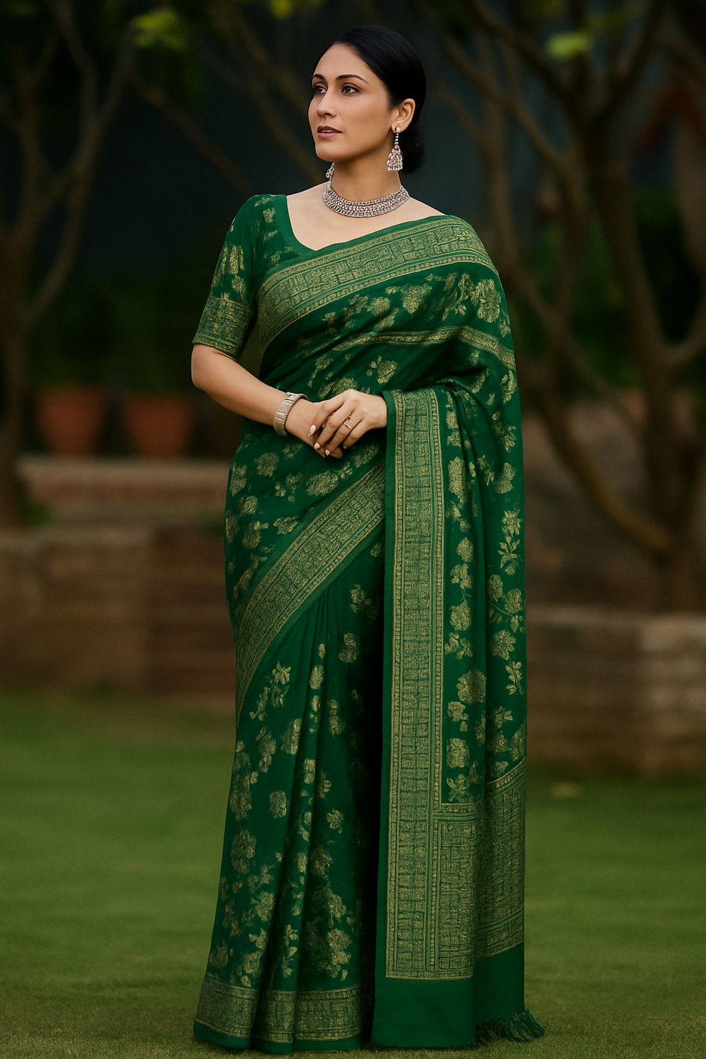 Sara Silk Saree with unstitched Blouse