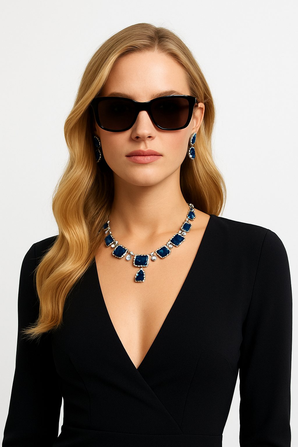 Neeta Ambani inspired American diamond green Necklace