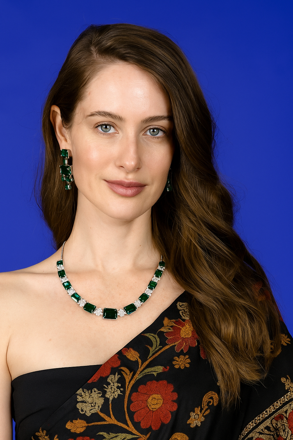 Neeta Ambani inspired American diamond green Necklace