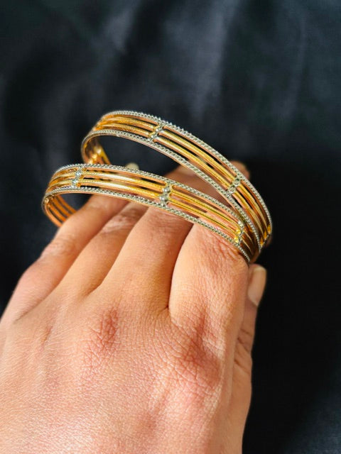1 Gram Gold Bangle – Anti-Tarnish Finish  Size 2x4