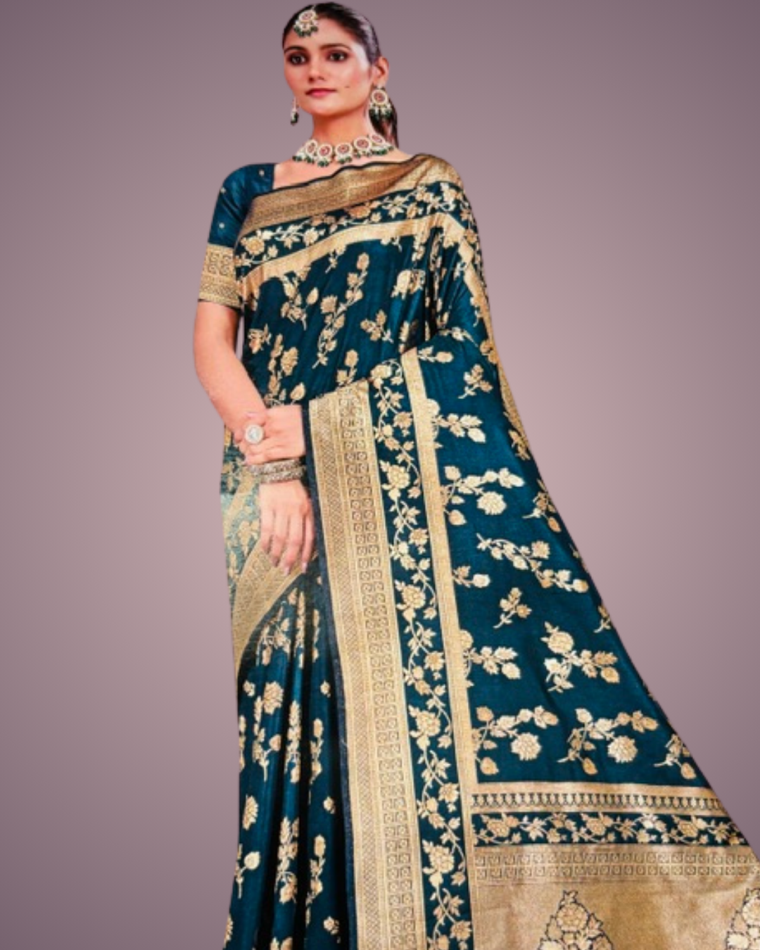 Sara Silk Saree with unstitched Blouse
