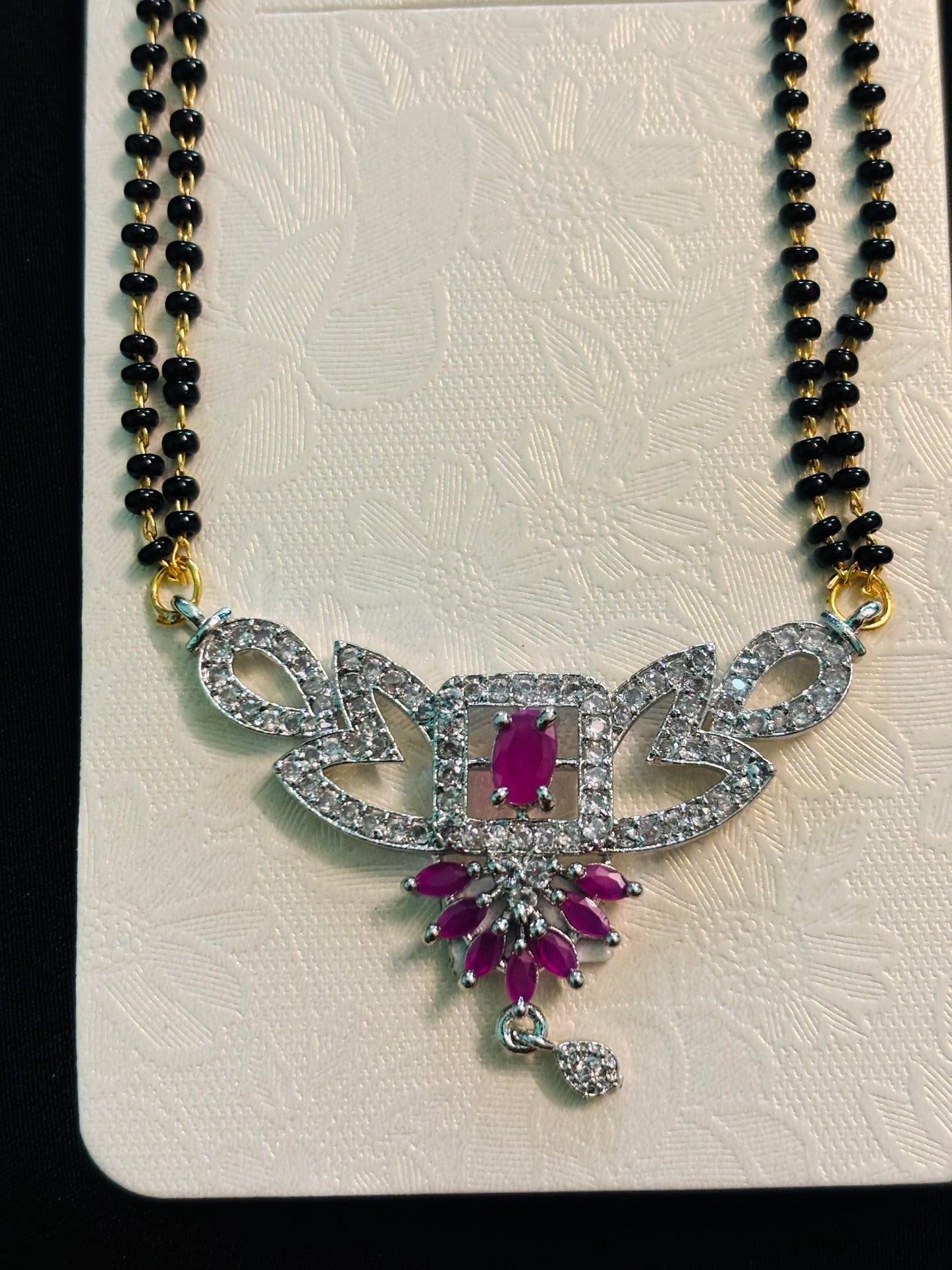 American Diamond Mangal Sutra with Earrings