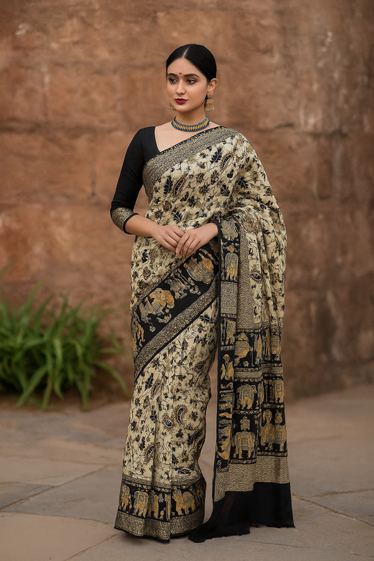 :  🌿 Coconut Thread Hand Crafted Saree